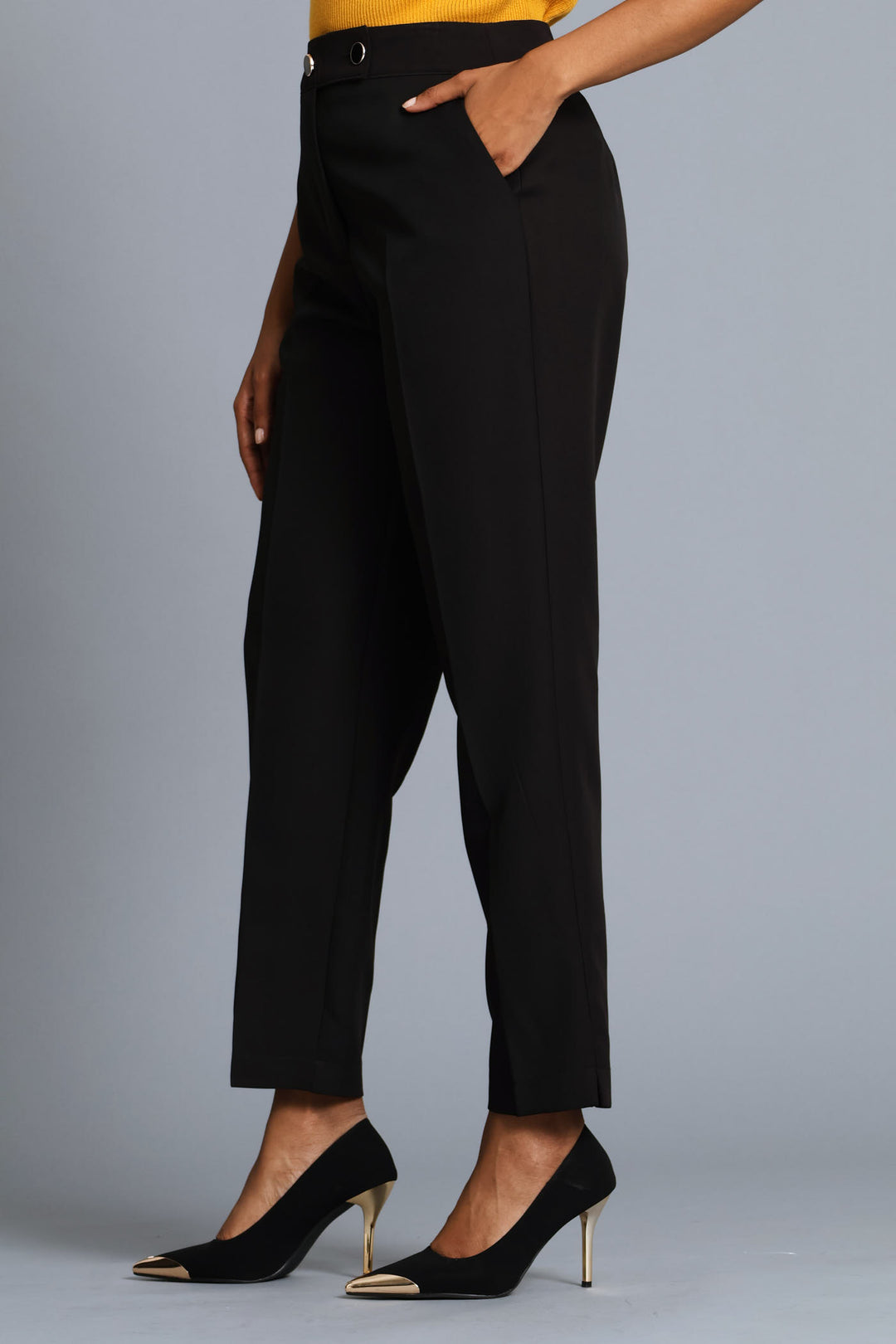 Extended Tab Slimleg Pants - Black