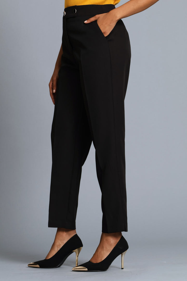 Extended Tab Slimleg Pants - Black