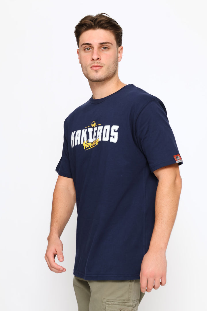 Classic Fit Bold Logo Tee - Navy