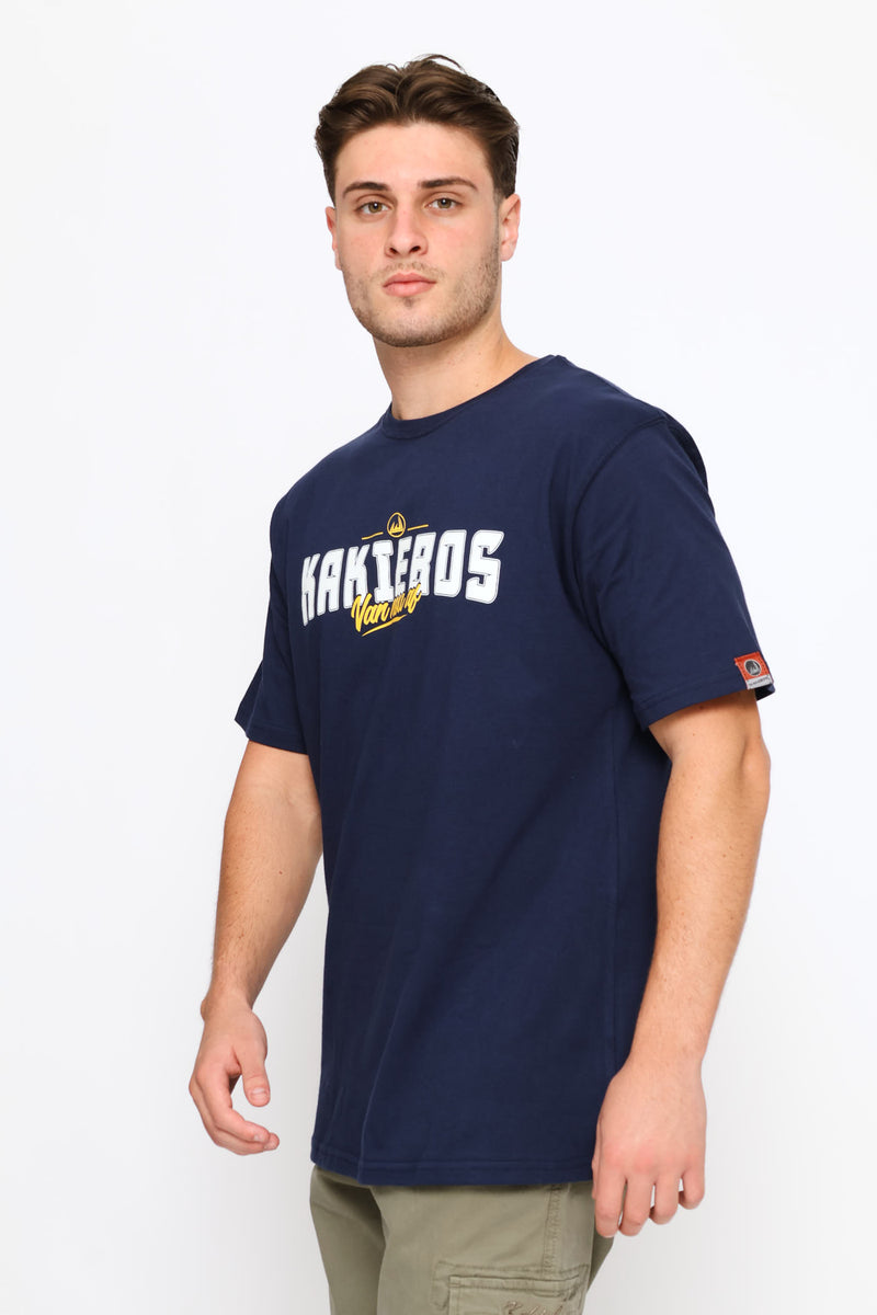 Classic Fit Bold Logo Tee - Navy