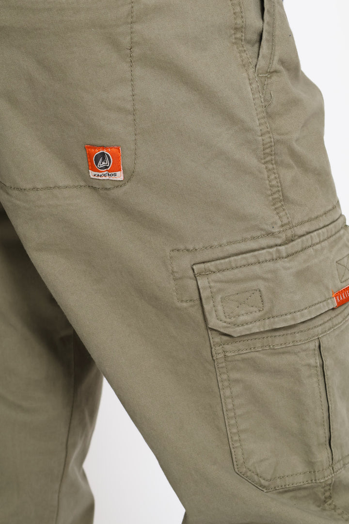 Half Elasticated Waistband Pant - Olive