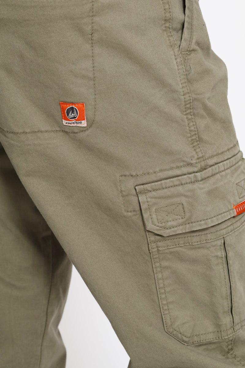 Half Elasticated Waistband Pant - Olive