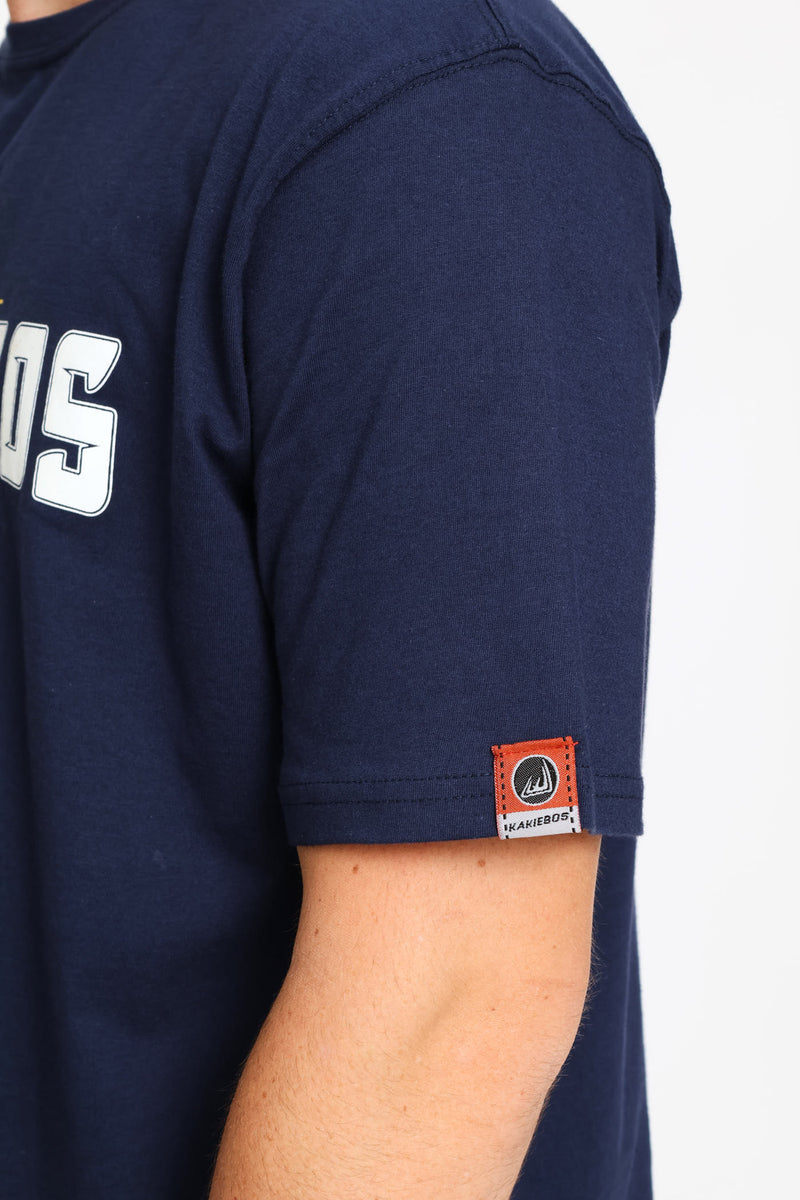 Classic Fit Bold Logo Tee - Navy