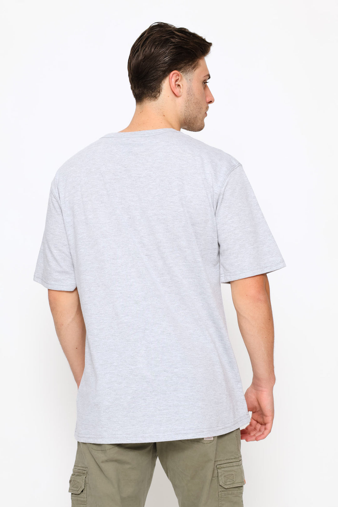 Classic Fit Fish Tee - Grey Melange