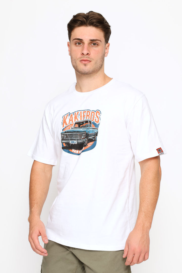 Classic Fit Car Tee - White
