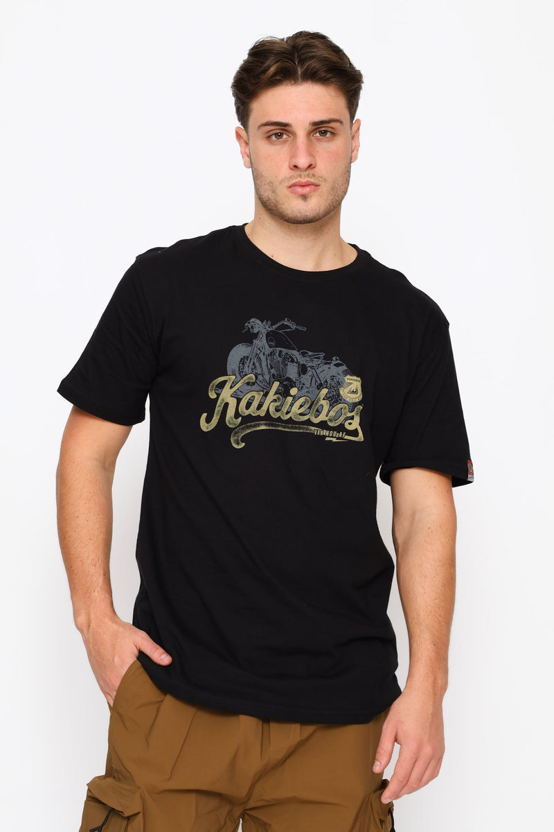 Classic Fit Motorbike Tee - Black