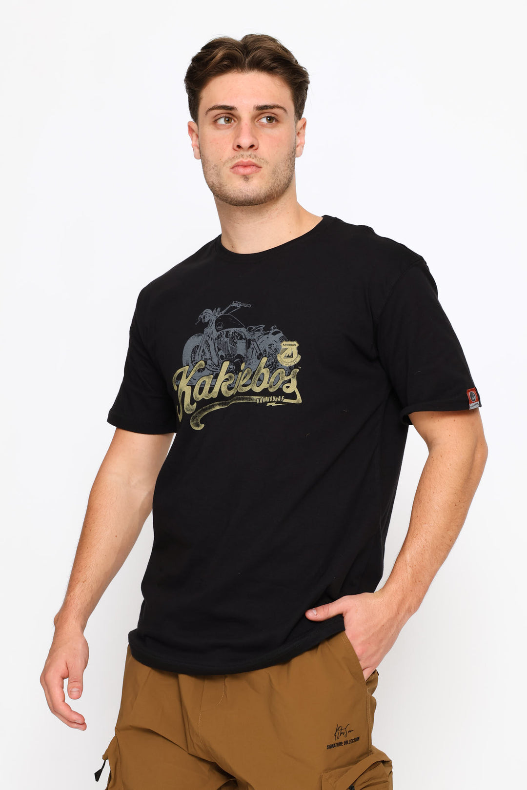 Classic Fit Motorbike Tee - Black