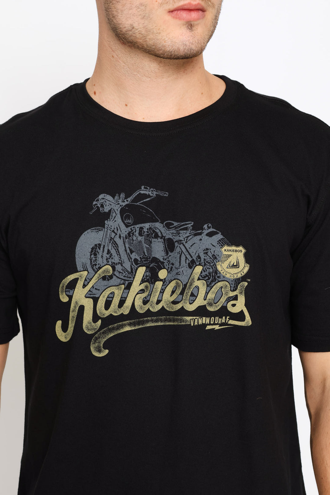 Classic Fit Motorbike Tee - Black