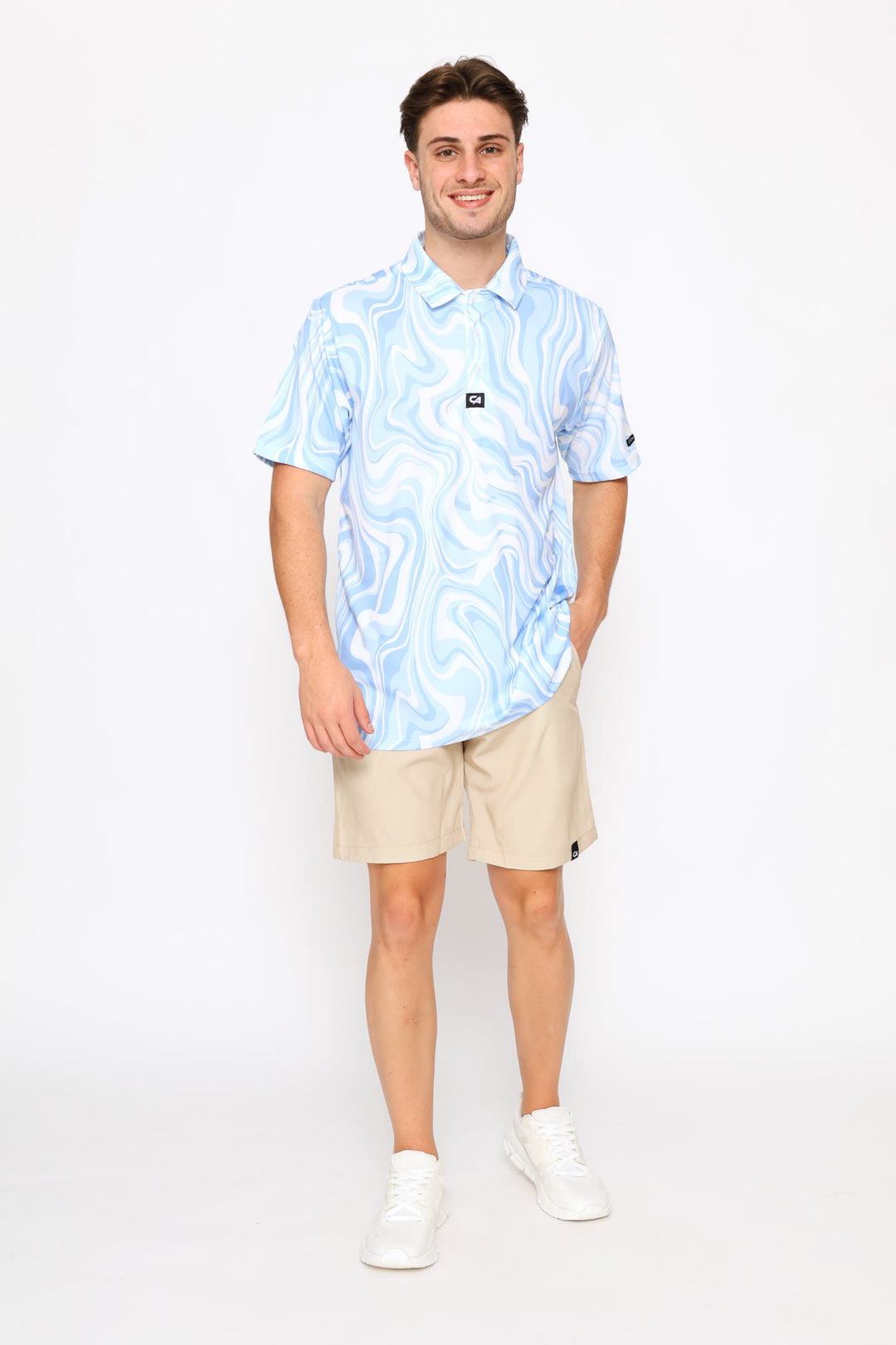 Marble Ocean Golfer - Blue