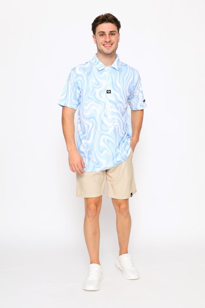 Marble Ocean Golfer - Blue