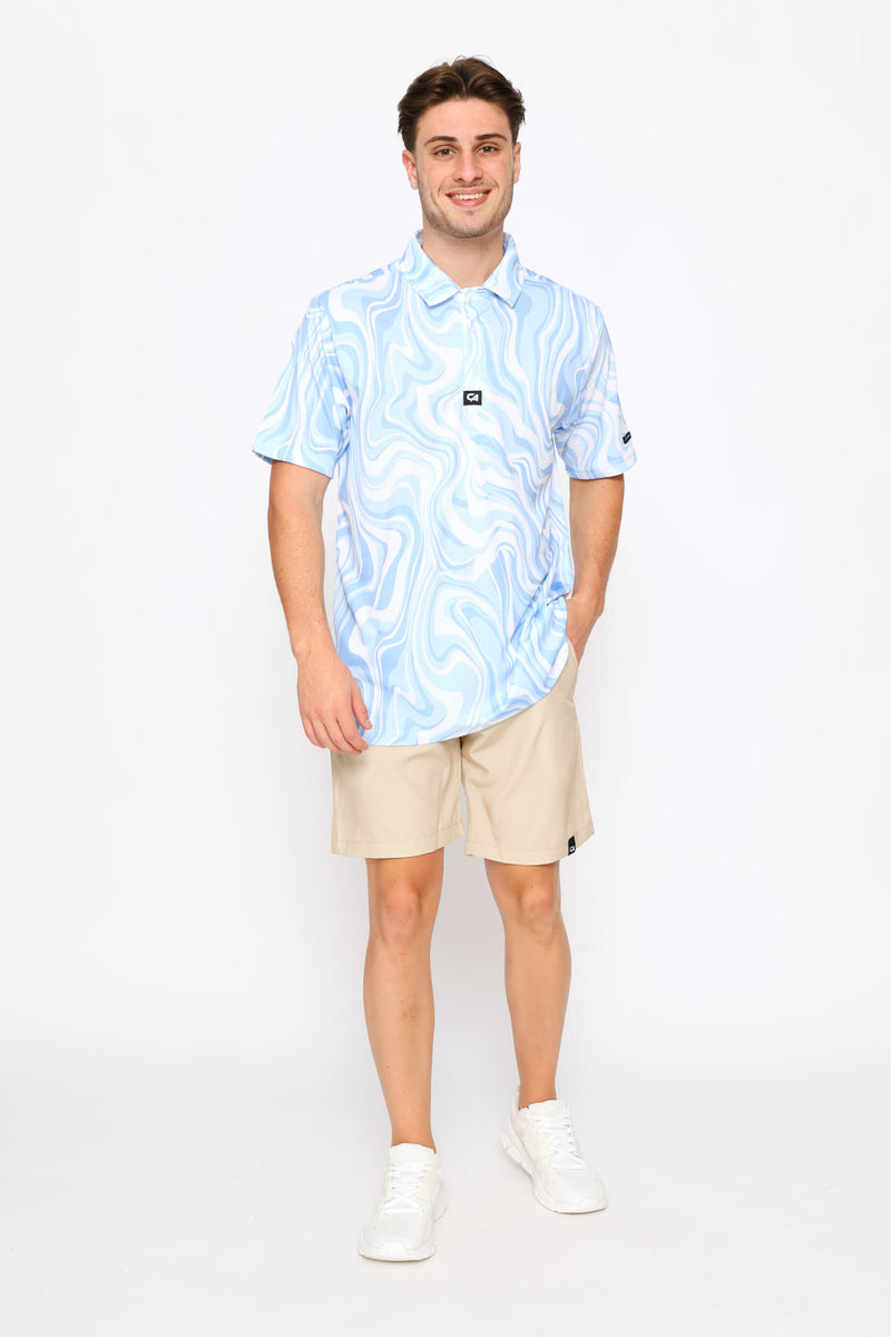 Marble Ocean Golfer - Blue
