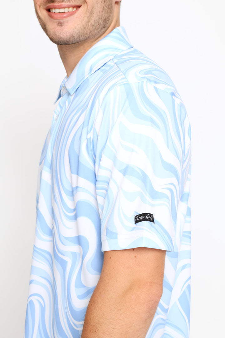 Marble Ocean Golfer - Blue