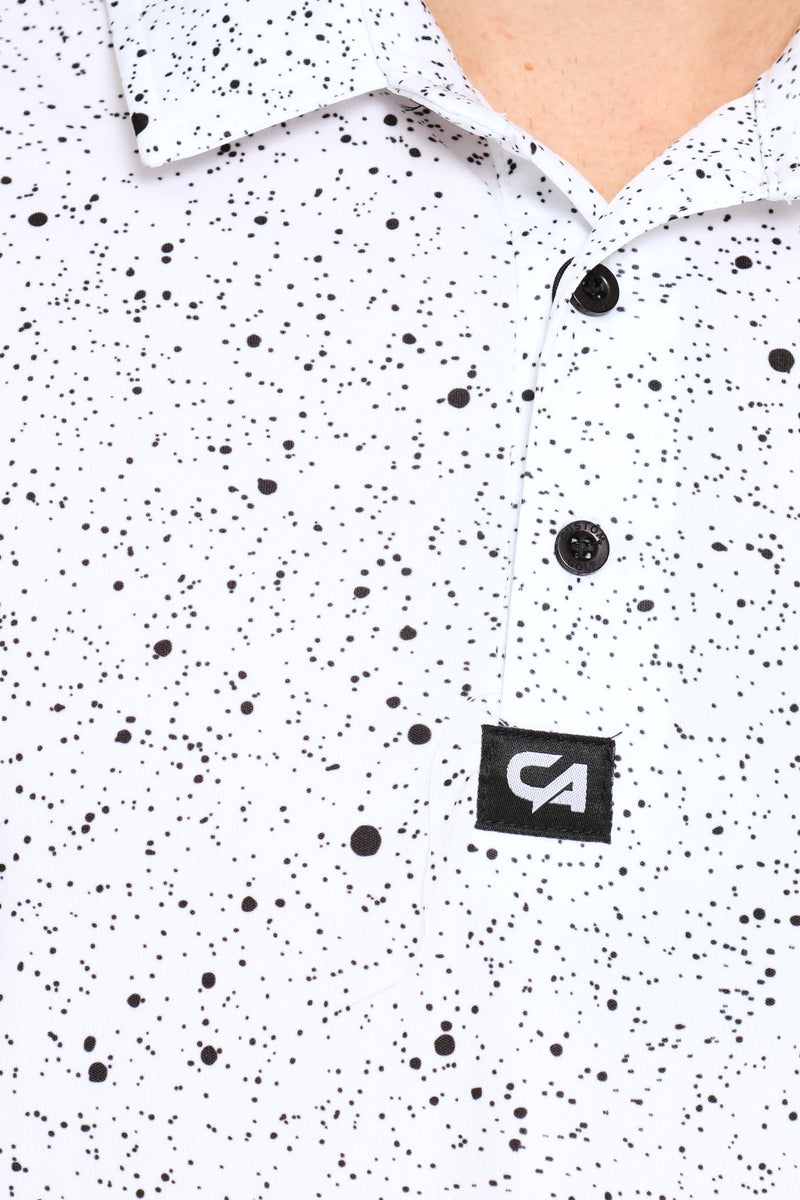 Ink Splatter Golfer - White