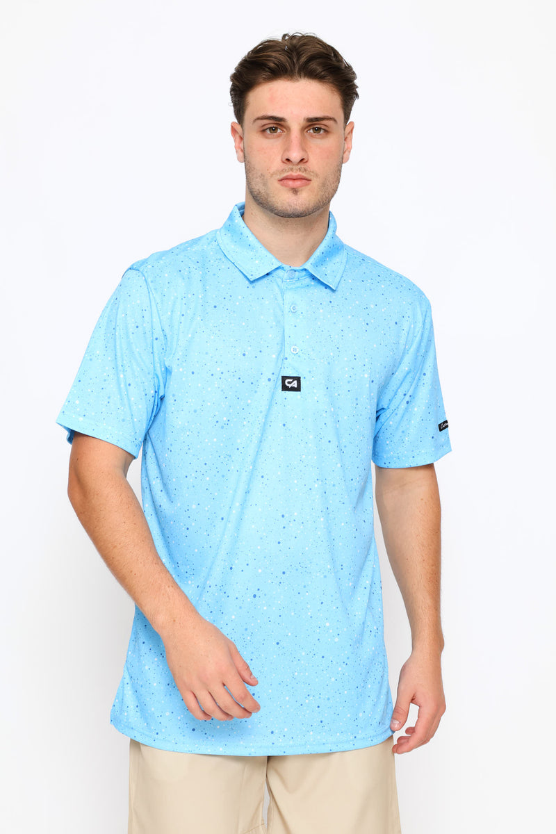 Paint Splatter Golfer - Blue