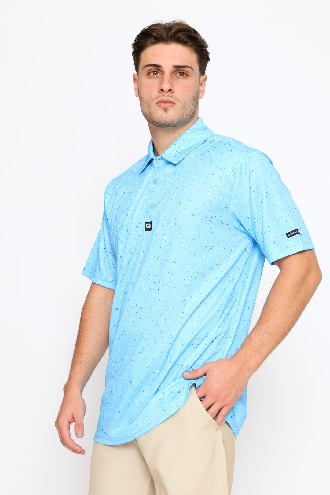 Paint Splatter Golfer - Blue