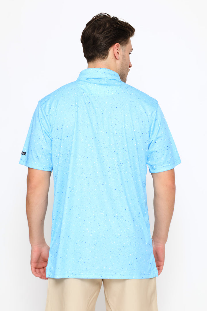 Paint Splatter Golfer - Blue