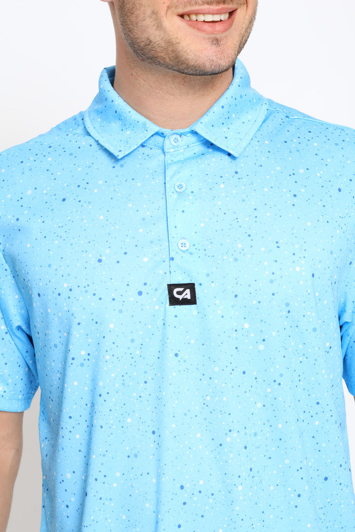 Paint Splatter Golfer - Blue