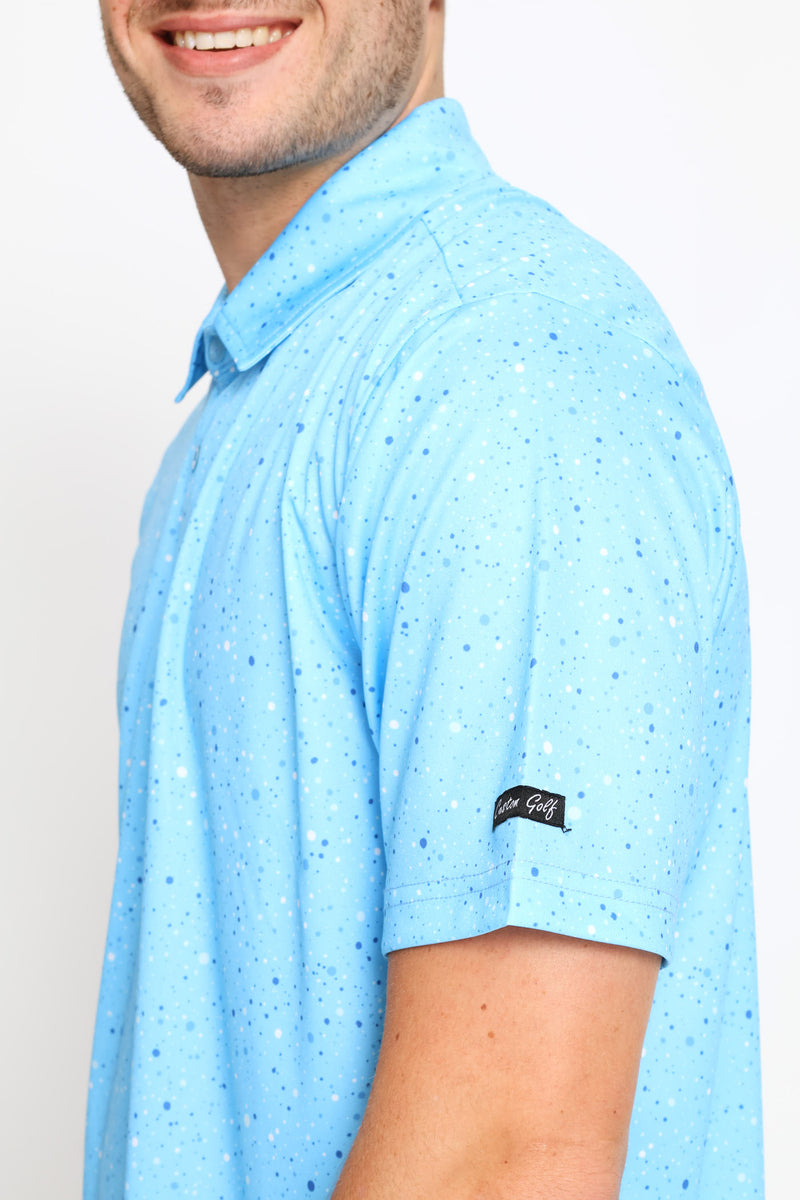 Paint Splatter Golfer - Blue