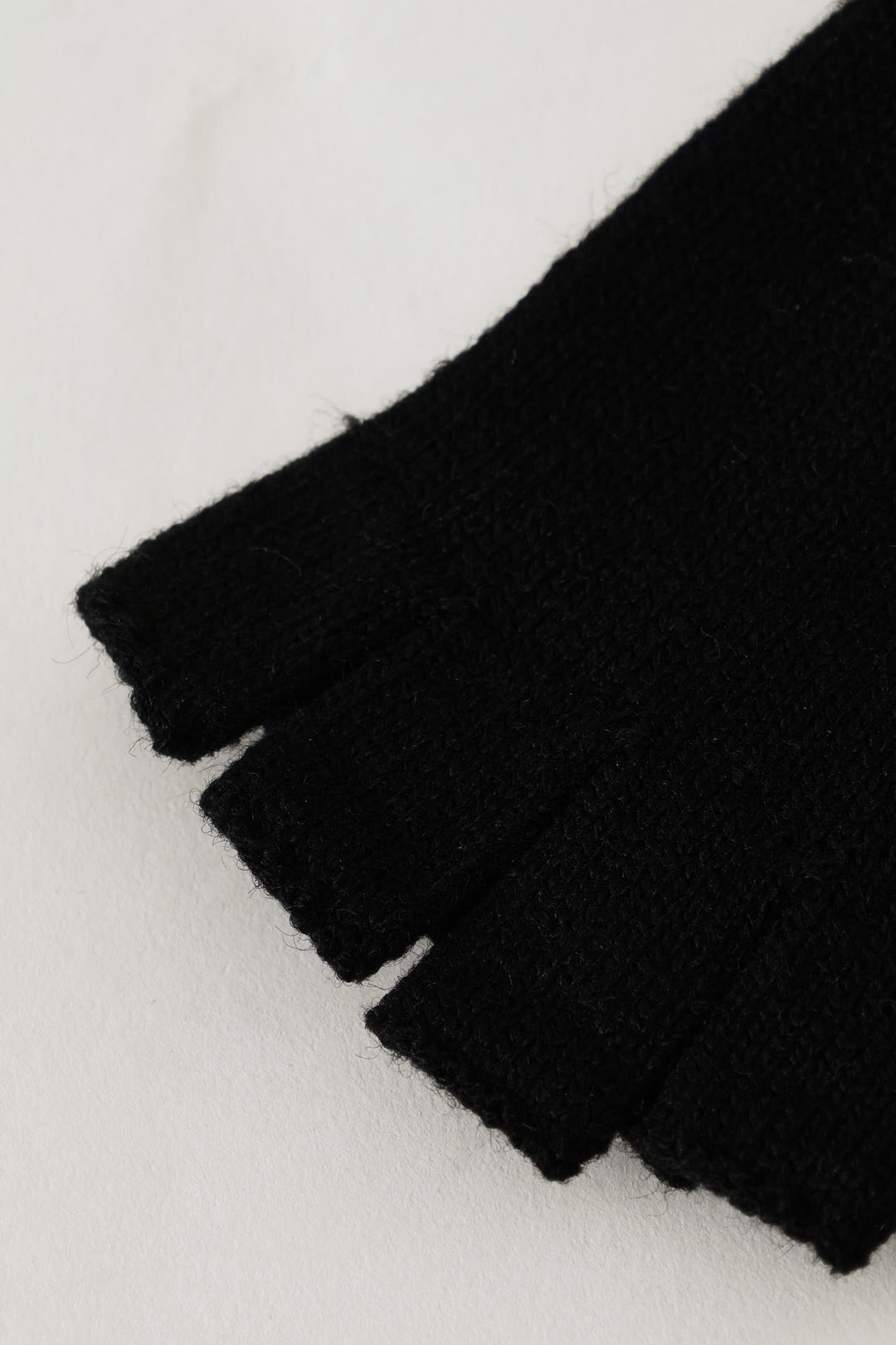 Fingerless Knitted Gloves - Black