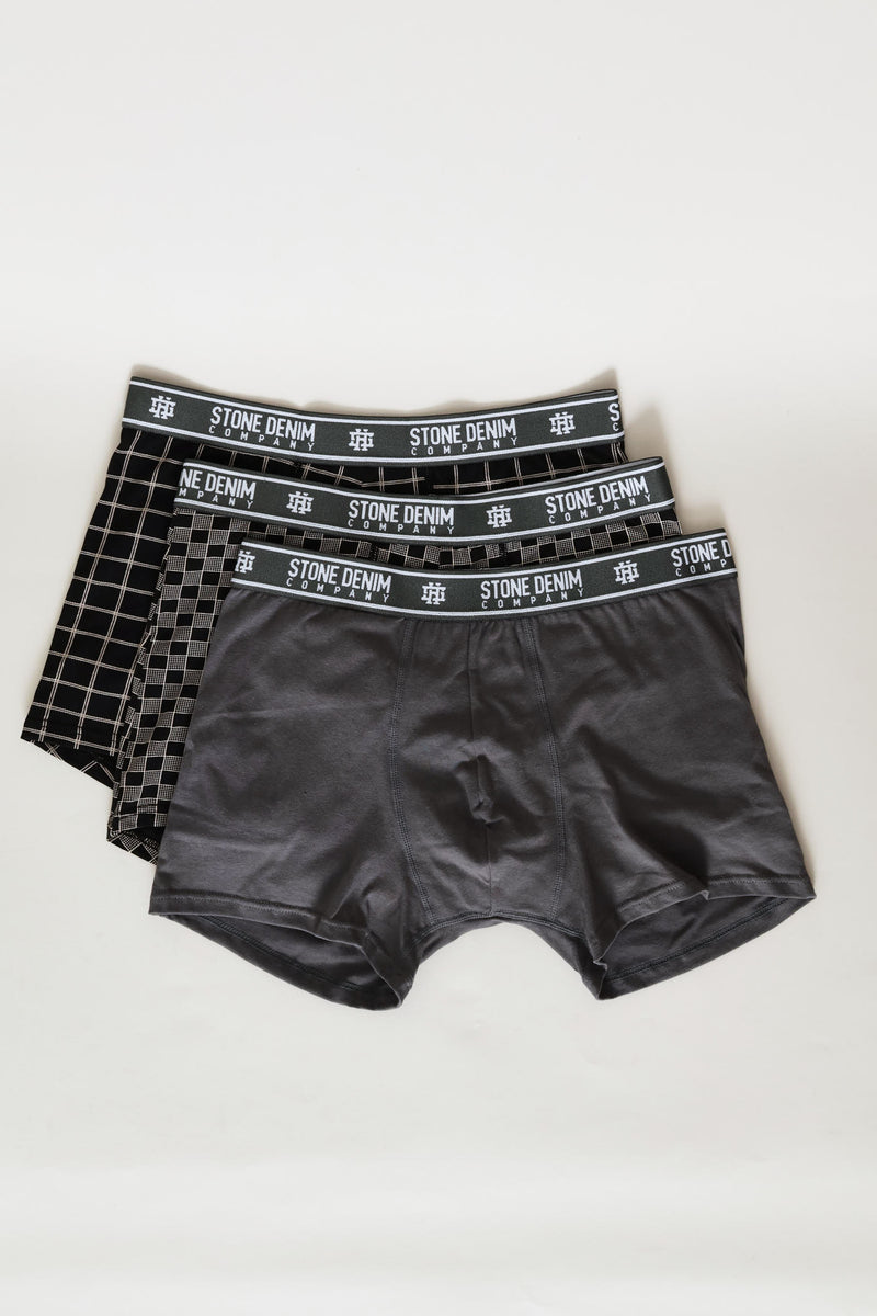 3 Pack Design Trunks - Black