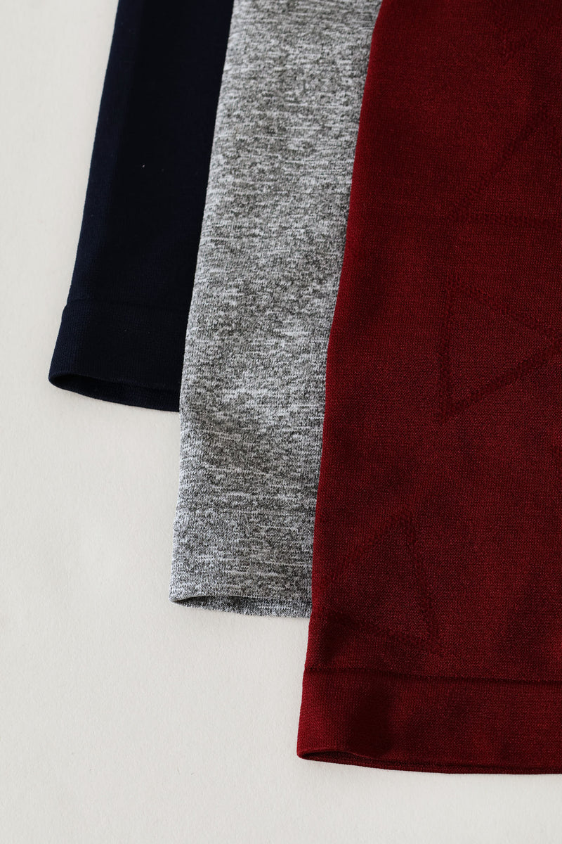 3 Pack Seamless Fashion Boxer - Burgundy/Charcoal/Navy