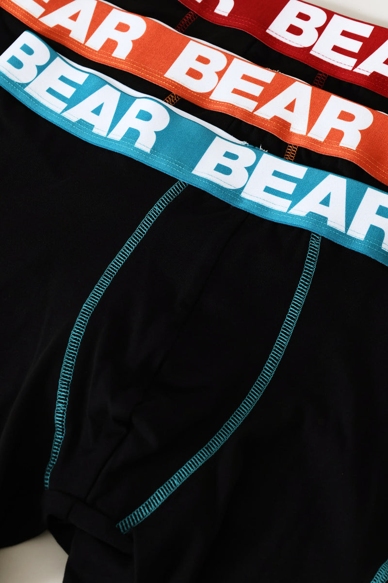 3 Pack Plain Bodyshorts - Black