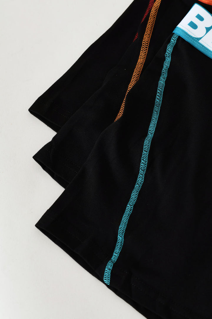 3 Pack Plain Bodyshorts - Black