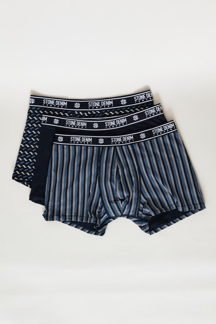3 Pack Design Trunks - Navy