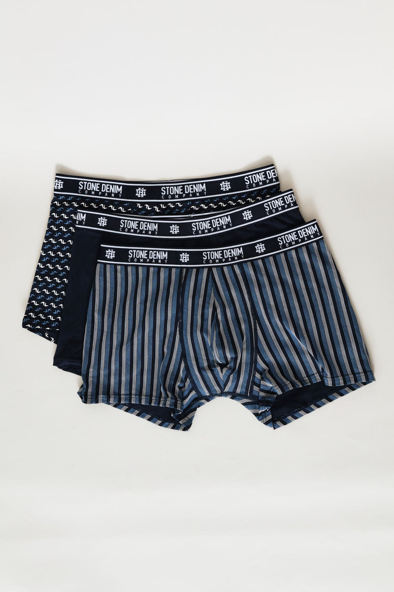 3 Pack Design Trunks - Navy