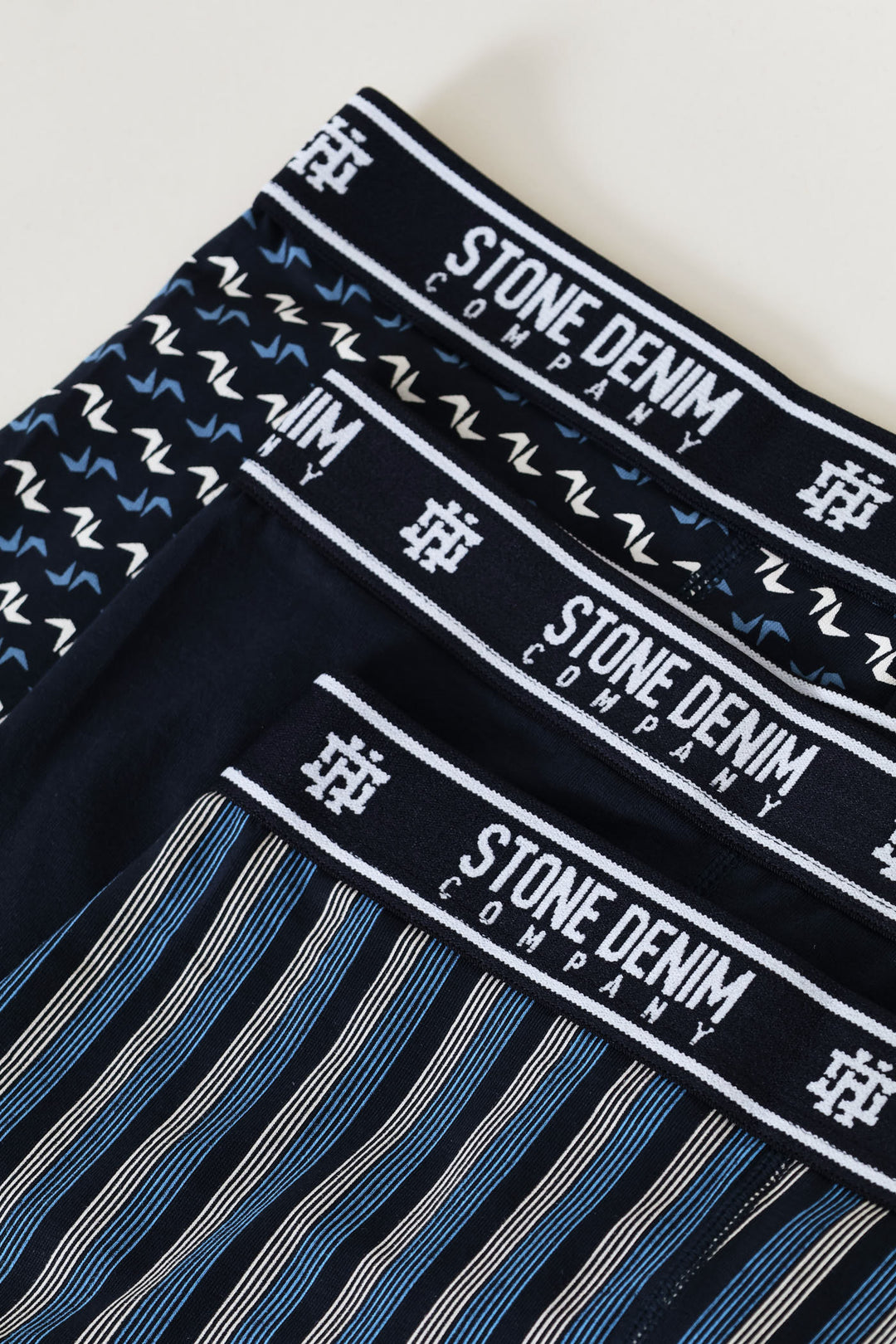 3 Pack Design Trunks - Navy