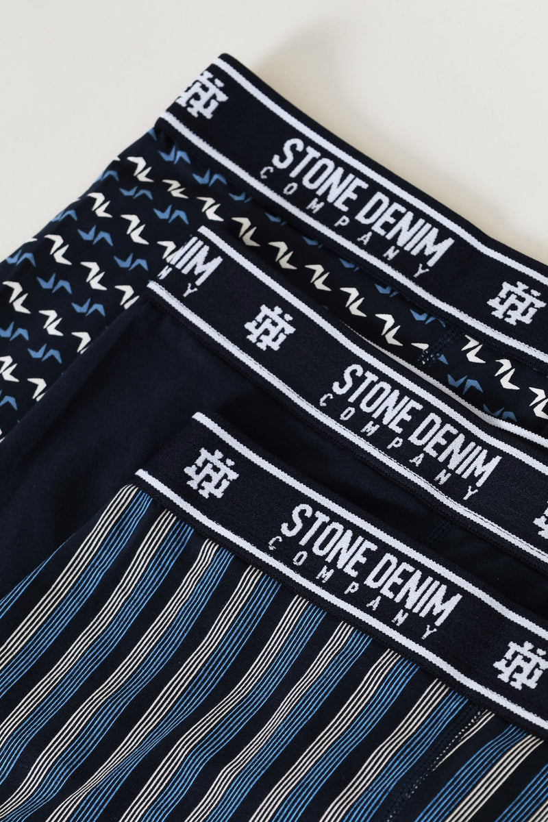 3 Pack Design Trunks - Navy