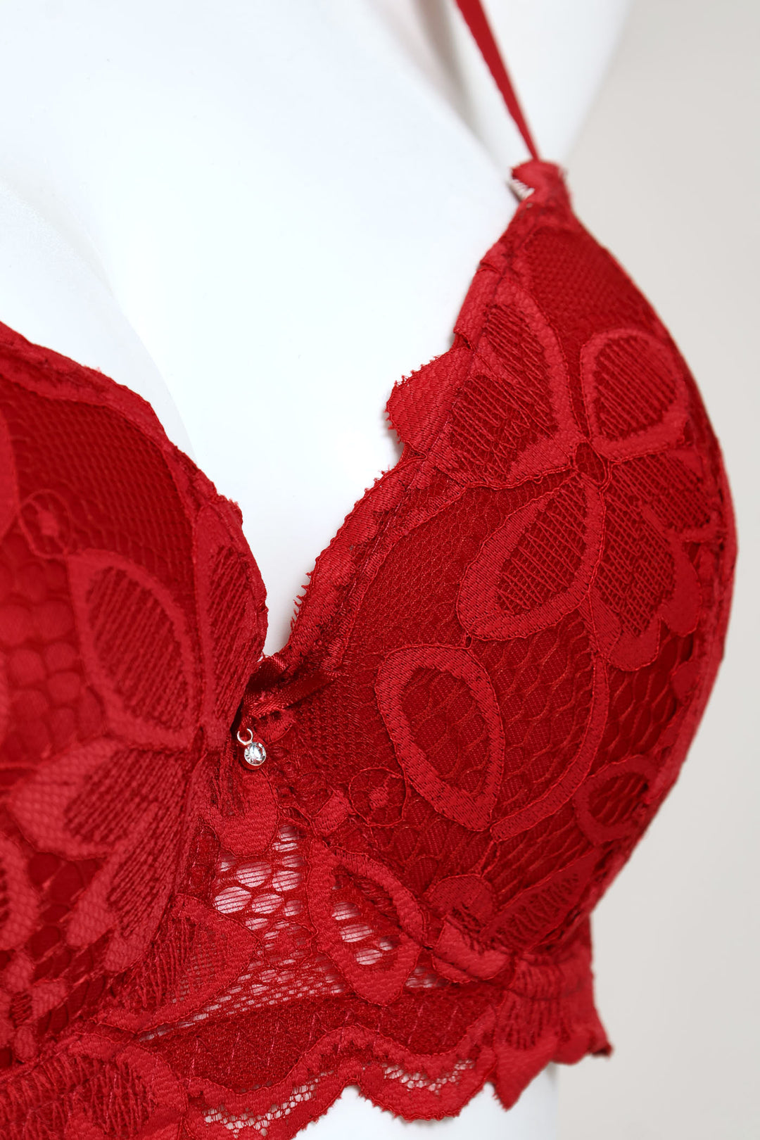 2 Pack Floral Lace Balconette Bra - Sand/Burgundy