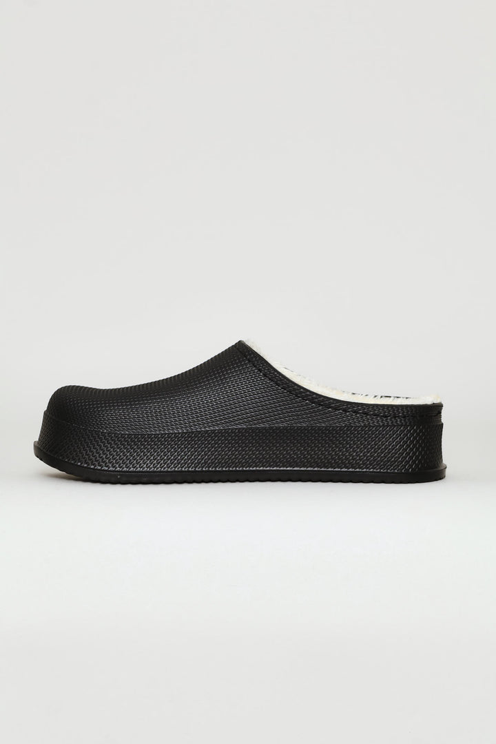 Lined Closed Toe Eva Clog - Black