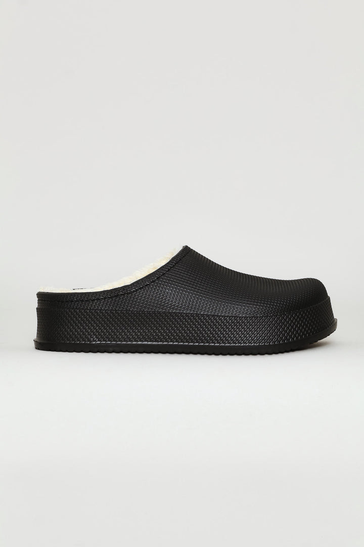 Lined Closed Toe Eva Clog - Black