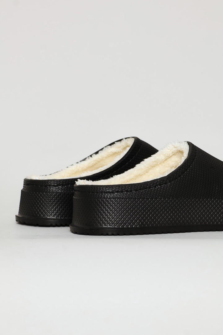 Lined Closed Toe Eva Clog - Black