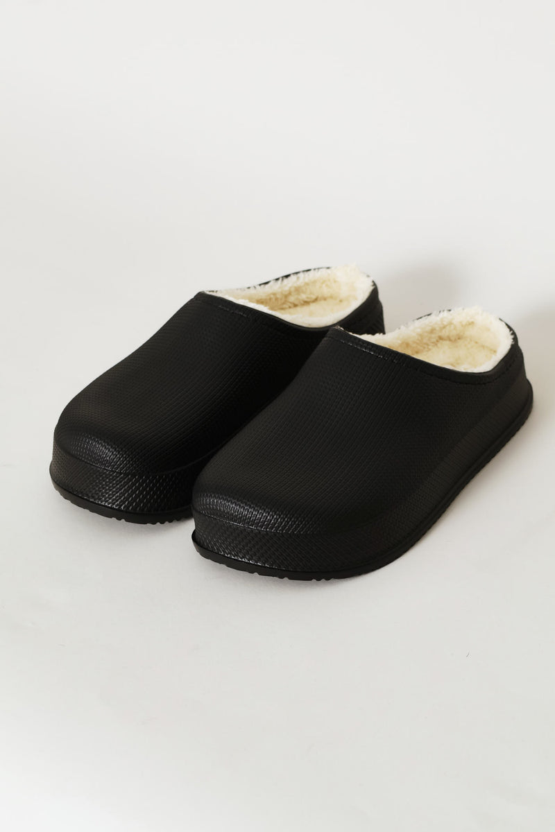 Lined Closed Toe Eva Clog - Black