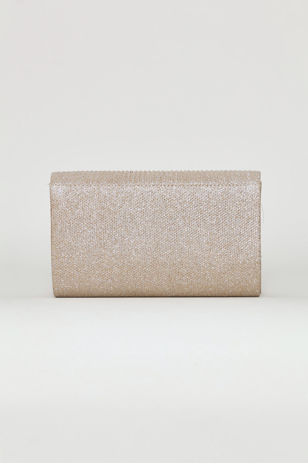 Shimmer Pleated Clutch - Champagne