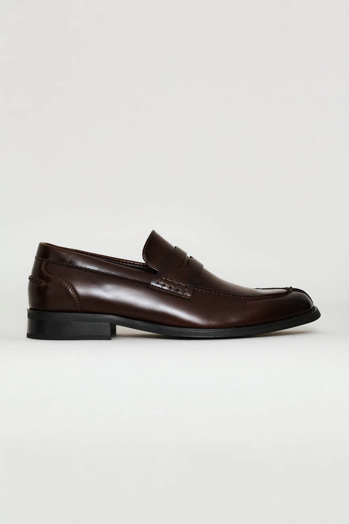 Penny Moccasin Formal Slip On - Chocolate