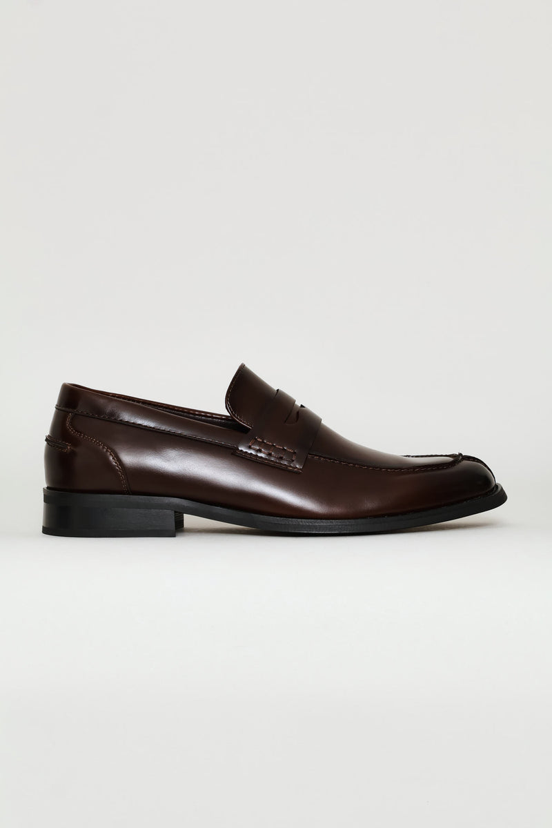 Penny Moccasin Formal Slip On - Chocolate