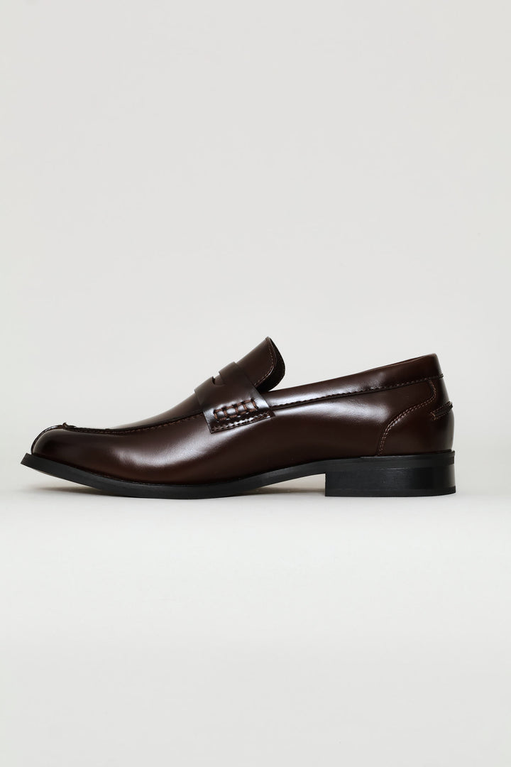 Penny Moccasin Formal Slip On - Chocolate