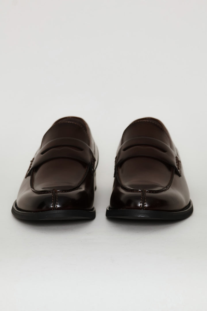 Penny Moccasin Formal Slip On - Chocolate
