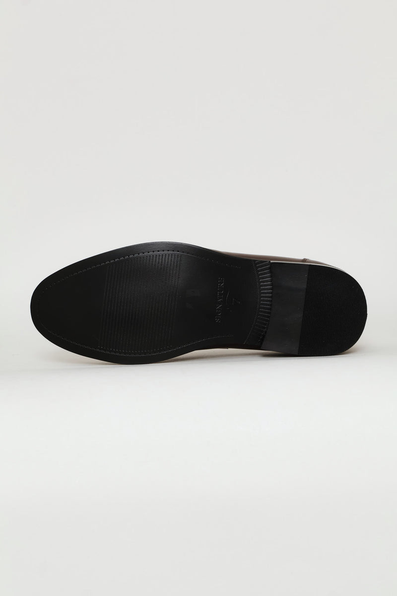 Penny Moccasin Formal Slip On - Chocolate
