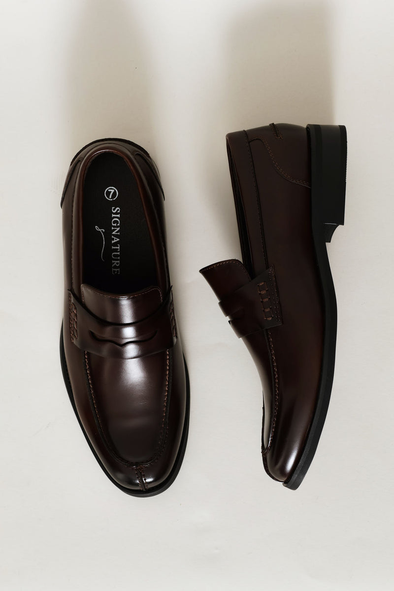 Penny Moccasin Formal Slip On - Chocolate