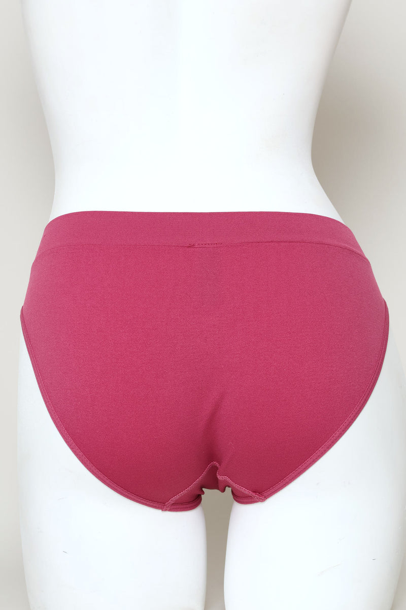 3 Pack Seamless Bikini Panties - Violet/Pink/Cream