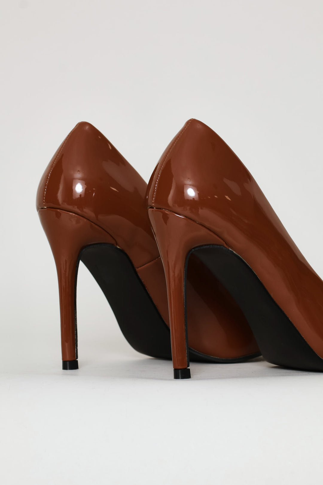 Patent Pointy Heel - Tan