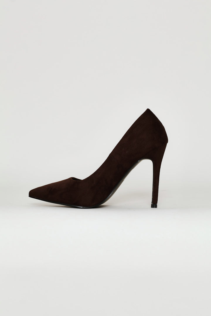 Pointy Stiletto Heel - Chocolate