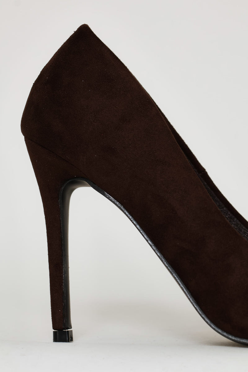 Pointy Stiletto Heel - Chocolate