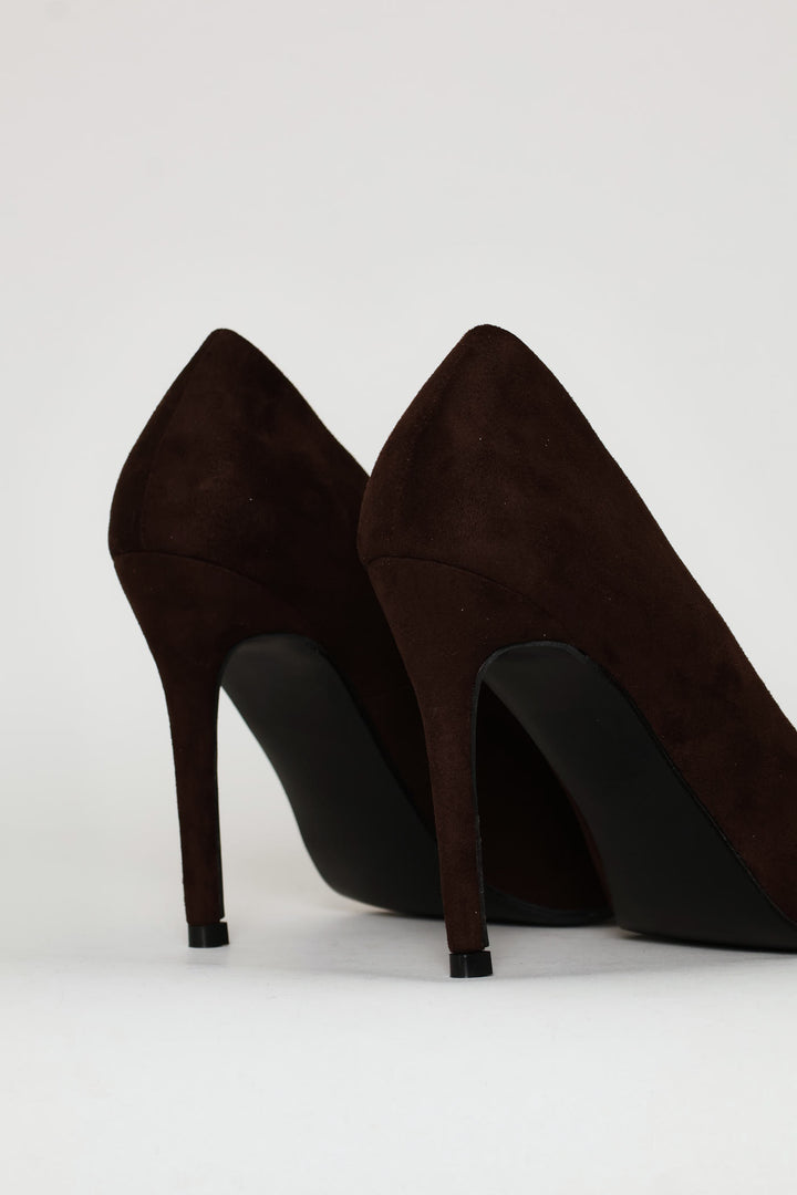 Pointy Stiletto Heel - Chocolate