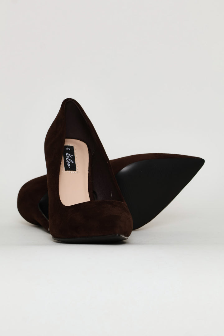 Pointy Stiletto Heel - Chocolate
