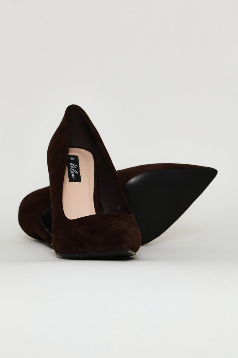 Pointy Stiletto Heel - Chocolate